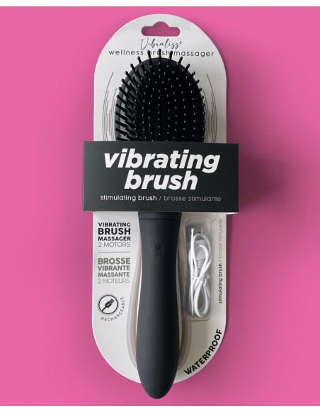 Brosse à Cheveux Vibrante Vibraliss 11.5 x 3.3cm Noir Brosse à Cheveux Vibrante Vibraliss 11.5 x 3.3cm Noir
