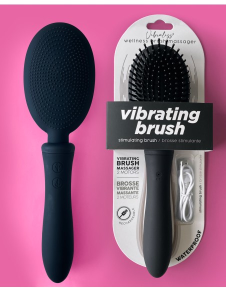 Brosse à Cheveux Vibrante Vibraliss 11.5 x 3.3cm Noir Brosse à Cheveux Vibrante Vibraliss 11.5 x 3.3cm Noir