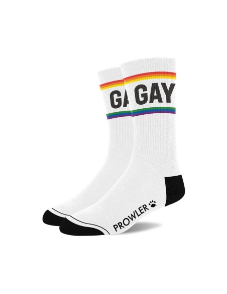 Paire de chaussettes GAY Blanc-Rainbow Paire de chaussettes GAY Blanc-Rainbow