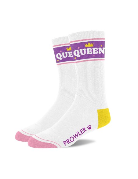 Paire de chaussettes QUEEN Blanc-Violet-Jaune Paire de chaussettes QUEEN Blanc-Violet-Jaune