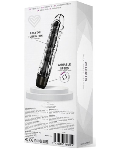 Gode vibrant Chris 14 x 3.3cm Transparent