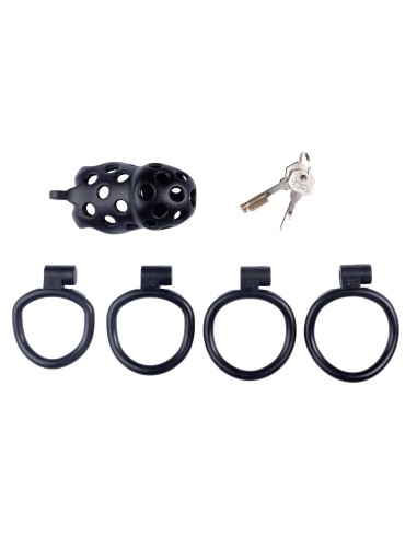 Cage de chasteté Dotty L 9.5 x 3.9cm Noire