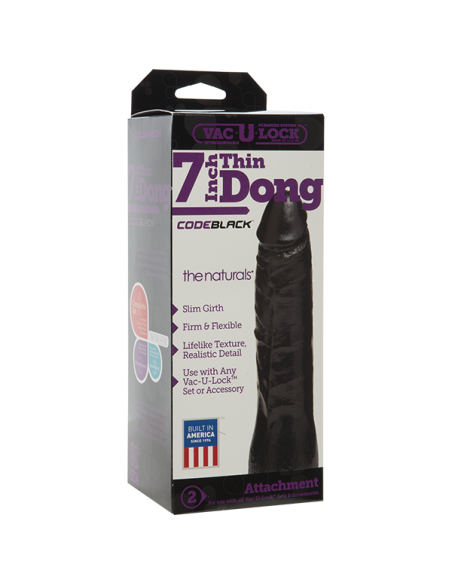 Gode Vac-U-Lock Thin 18 x 5cm Noir