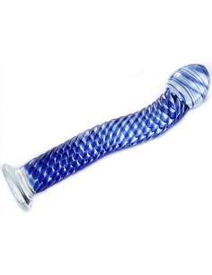 Gode en verre Blue Wave 17.5 x 2.6 cm