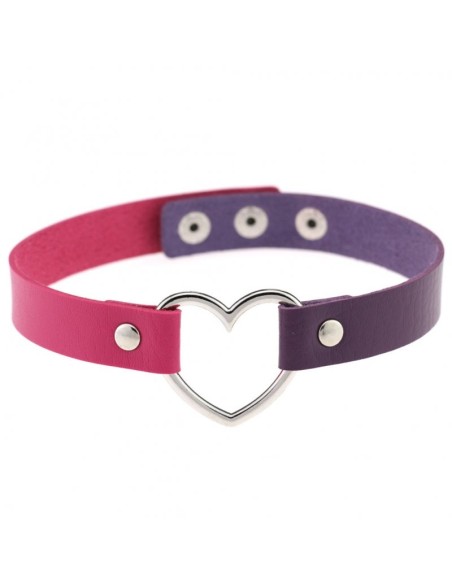 Ras de cou Heart Duo Rose-Violet