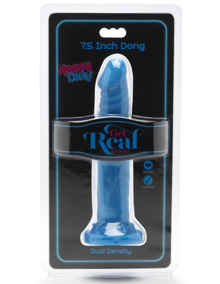 Gode Happy Dick 18 x 3.5 cm Bleu