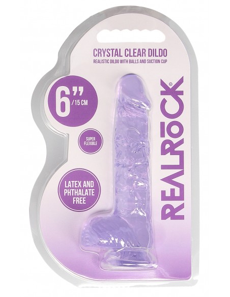 Gode Crystal Clear 12 x 3cm Violet Gode Crystal Clear 12 x 3cm Violet