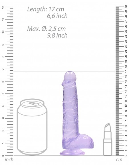 Gode Crystal Clear 12 x 3cm Violet Gode Crystal Clear 12 x 3cm Violet