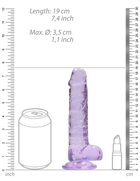Gode Crystal Clear 14 x 3.5cm Violet Gode Crystal Clear 14 x 3.5cm Violet