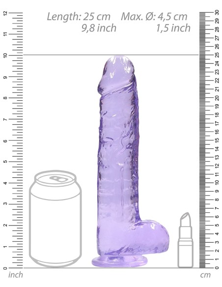 Gode Crystal Clear 19 x 4.5cm Violet