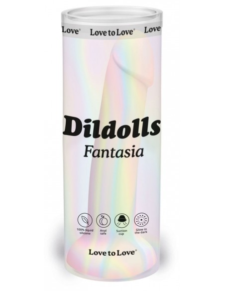 Gode phosphorescent Dildolls Fantasia 16 x 3.6cm