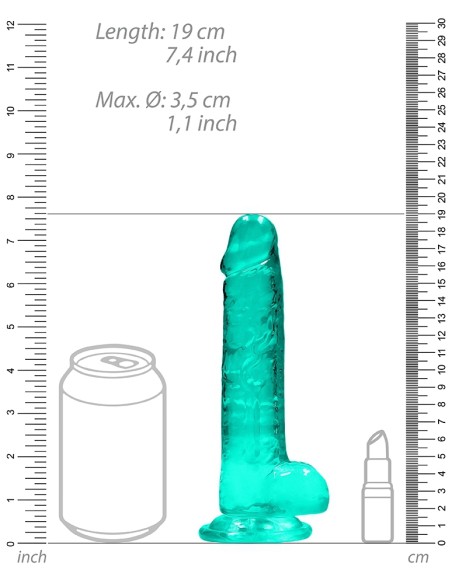 Gode Crystal Clear 14 x 3.5cm Vert Gode Crystal Clear 14 x 3.5cm Vert