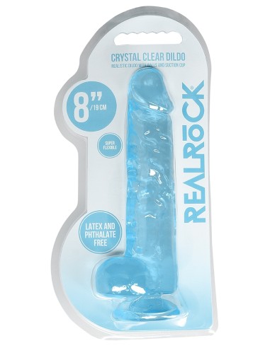 Gode Crystal Clear 16 x 4cm Bleu