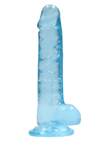 Gode Crystal Clear 14 x 3.5cm Bleu