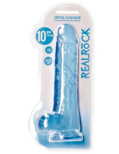 Gode Crystal Clear 21 x 5.5cm Bleu
