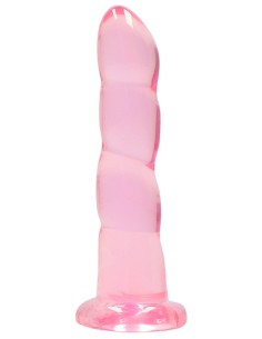 Gode Twist Crystal RealRock 16 x 4cm Rose