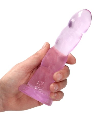 Gode Twist Crystal RealRock 16 x 4cm Rose