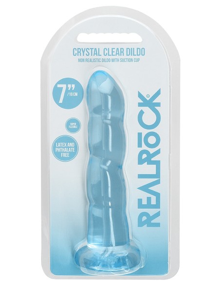 Gode Twist Crystal RealRock 16 x 4cm Bleu Gode Twist Crystal RealRock 16 x 4cm Bleu