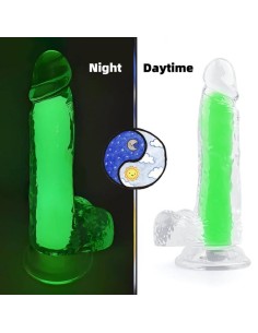 Gode phosphorescent Color Glow 15 x 4.5cm Vert