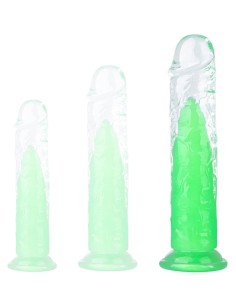 Gode transparent Jellis L 19 x 4cm Vert