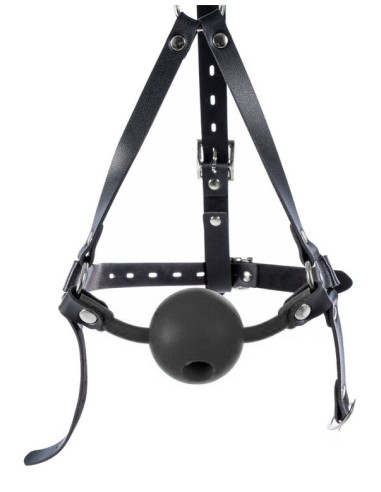 Bâillon-Boule percé Enjoy Wax 49mm Noir