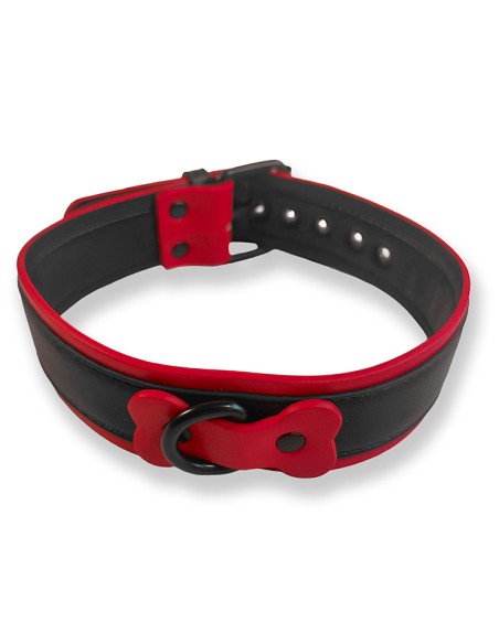 Collier Puppy Collar Noir-Rouge