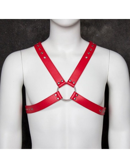 Harnais homme DeluxChest Rouge