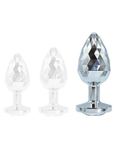Plug Bijou IKONIK DIAMOND L 8 x 4 cm Argent