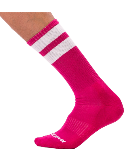 Chaussettes Gym Socks Rose-Blanc