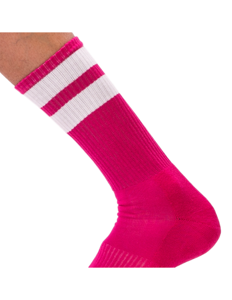 Chaussettes Gym Socks Rose-Blanc