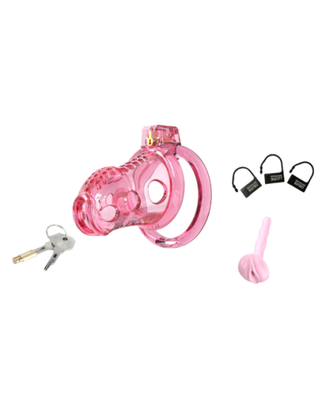 Cage de Chasteté Lock Hole S 6 x 3.6cm Rose