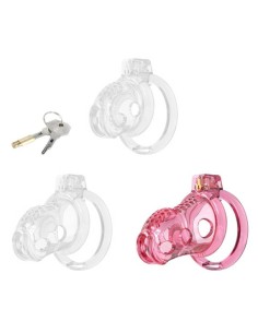 Cage de Chasteté Silicone LOCK HOLE L 8.5 x 4cm Rose