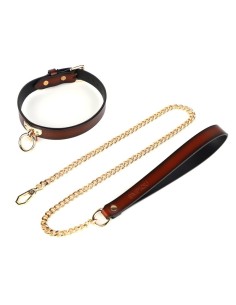 Collier-Laisse Tee Ring Marron