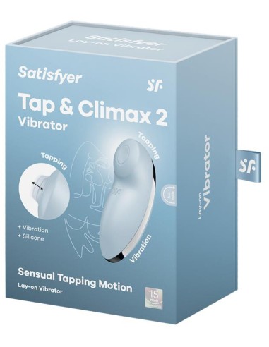 Stimulateur de Clitoris Tap & Climax 2 Bleu Clair