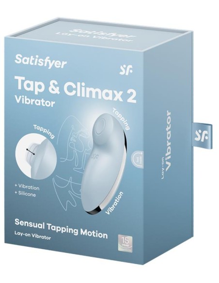 Stimulateur de Clitoris Tap & Climax 2 Bleu Clair