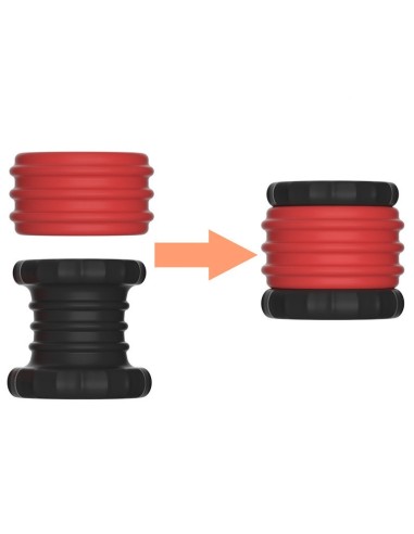 Ballstretcher Soqlo 35 mm - Hauteur 5 cm Rouge-Noir
