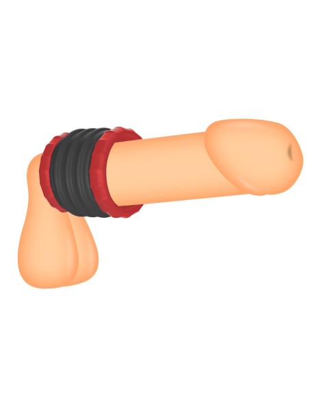 Ballstretcher Soqlo 35 mm - Hauteur 5 cm Noir-Rouge