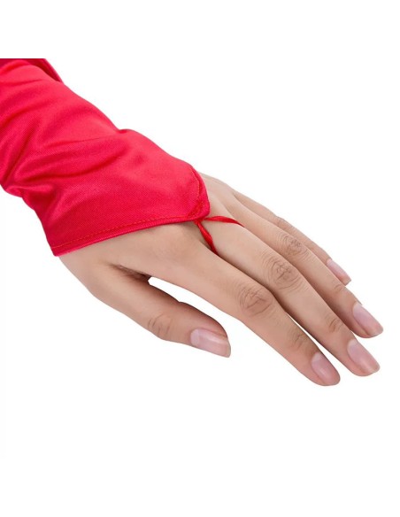 Mitaines Longues Satin Gloves Rouges Mitaines Longues Satin Gloves Rouges