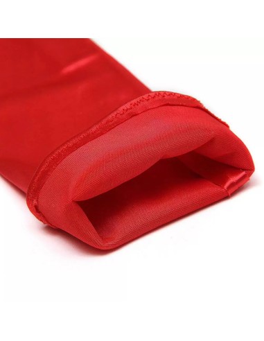 Mitaines Longues Satin Gloves Rouges