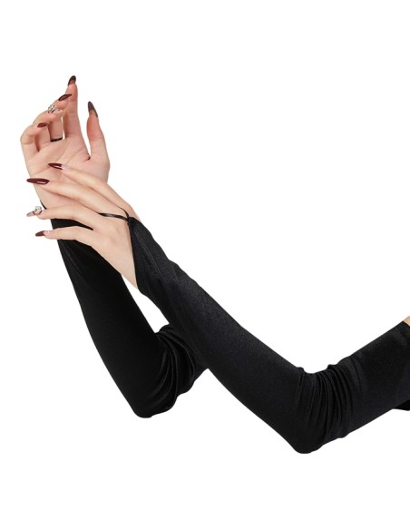 Mitaines Longues Shiny Gloves Noires Mitaines Longues Shiny Gloves Noires