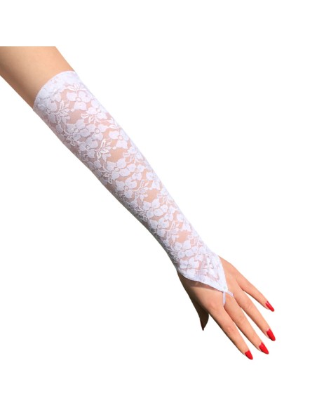 Mitaines Longues NESSA Blanches