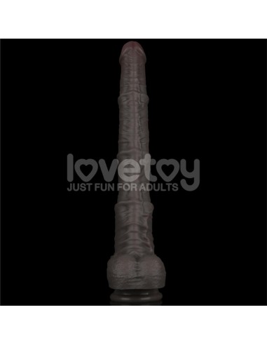 Gode en silicone IKSEL COCK 34 x 6 cm Marron