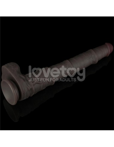 Gode en silicone IKSEL COCK 34 x 6 cm Marron