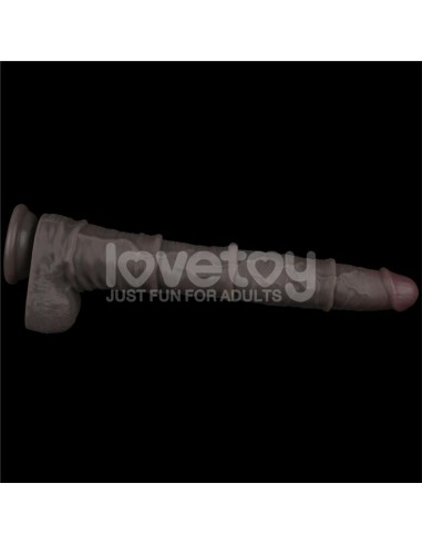 Gode en silicone IKSEL COCK 34 x 6 cm Marron