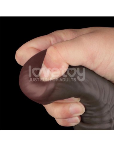 Gode en silicone IKSEL COCK 34 x 6 cm Marron