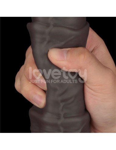 Gode en silicone IKSEL COCK 34 x 6 cm Marron