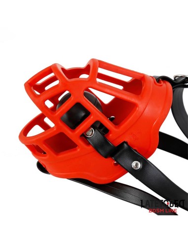 Muselière avec Bâillon-Boule Muzzgag Rouge