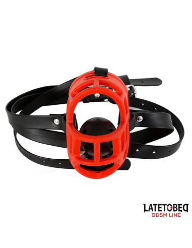 Muselière avec Bâillon-Boule Muzzgag Rouge