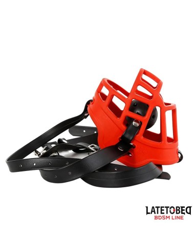 Muselière avec Bâillon-Boule Muzzgag Rouge