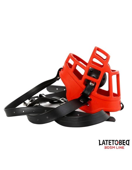 Muselière avec Bâillon-Boule Muzzgag Rouge